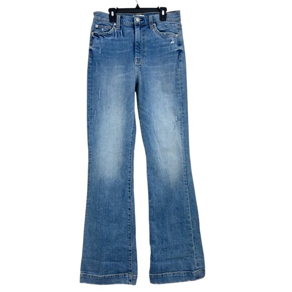 7 For All Mankind Denim - 7 For All Mankind Ultra High Rise Dojo Jeans Fig Leaf Size 28 Pre-Loved
